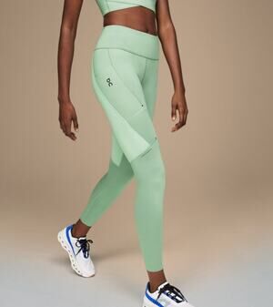 On Cloud Running Women's Large Performance Tights Leggings 7/8 Length Green G2